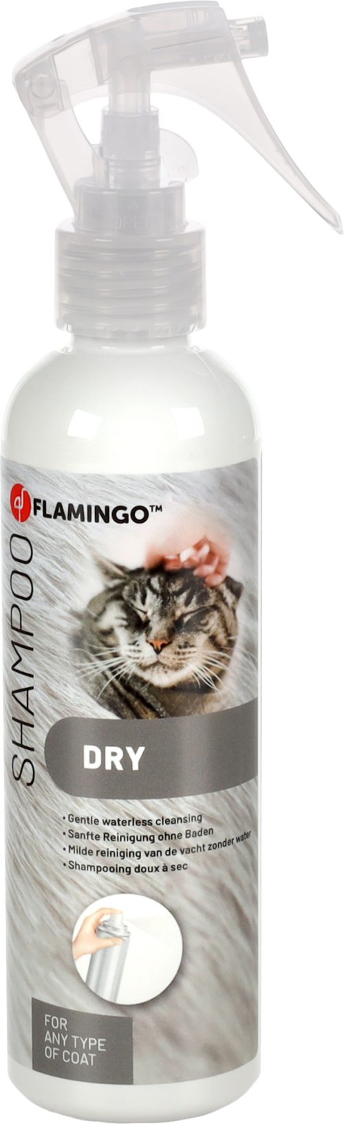 Šampon za mačke suhi sprej 200ml Flamingo