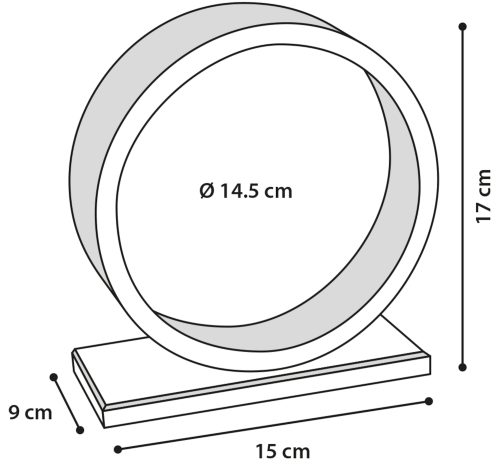 Leseno kolo za glodavce Danco 14.5cm Flamingo