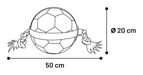 Nogometna žoga z vrvjo fi-20cm Flamingo