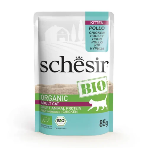 Schesir Kitten Piščanec Bio 85g