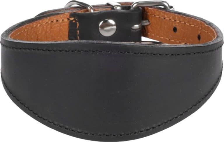 Ovratnica za psa usnjena za hrte Flamingo