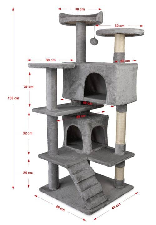 Praskalnik za mačke CT11 49x35x140cm siv Happet - Image 6