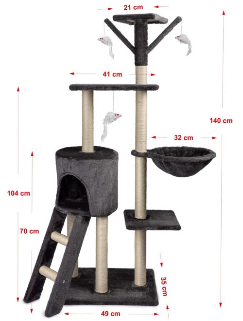 Praskalnik za mačke CT11 49 x 34 x 140cm Happet - Image 2