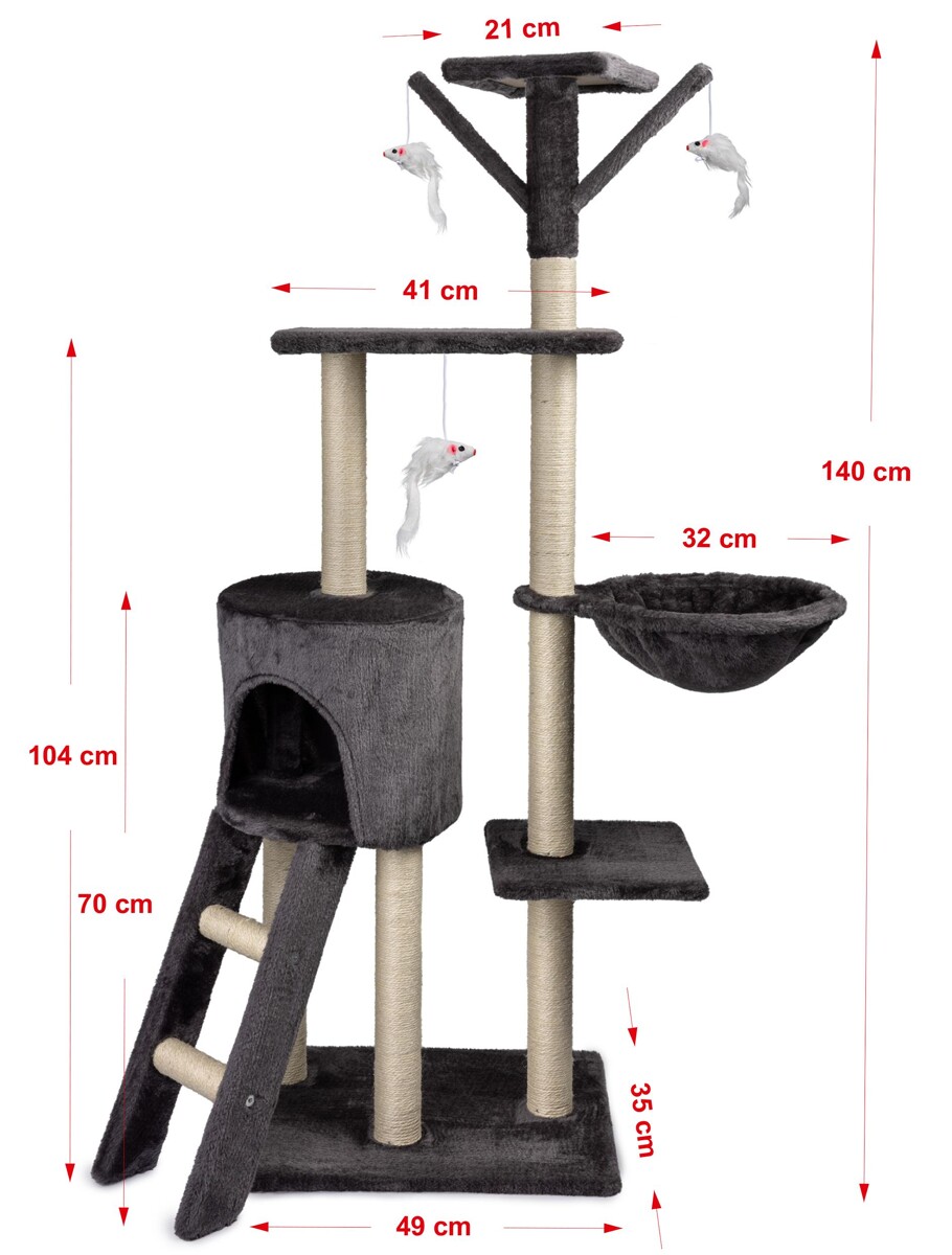 Praskalnik za mačke CT11 49 x 34 x 140cm Happet