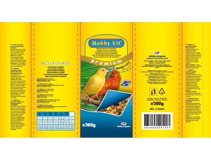 Vitakraft hrana za kanarčke Hobby vit 500 g