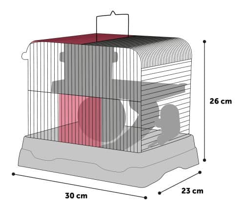 Kletka za hrčke Dinky modra 30x23x28cm Flamingo