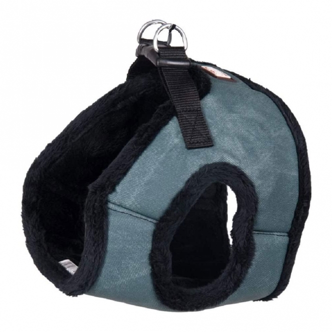 Oprsnica za psa modra podložena 33cm