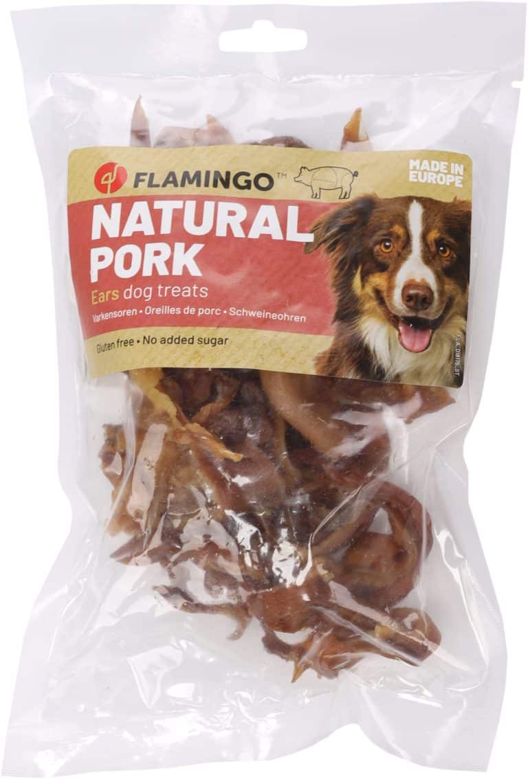 Priboljški za pse svinjska ušesa 200g Flamingo