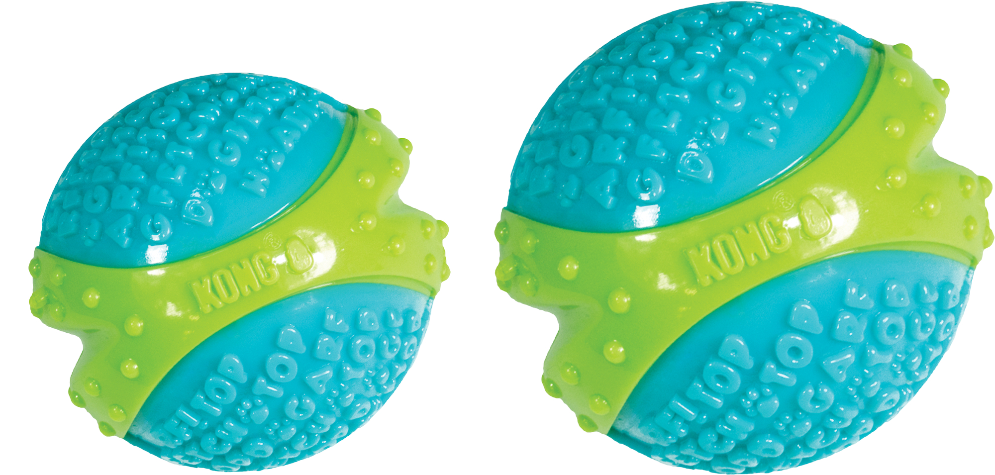 KONG CoreStrength žoga za pse močna večplastna turkizna 8 cm