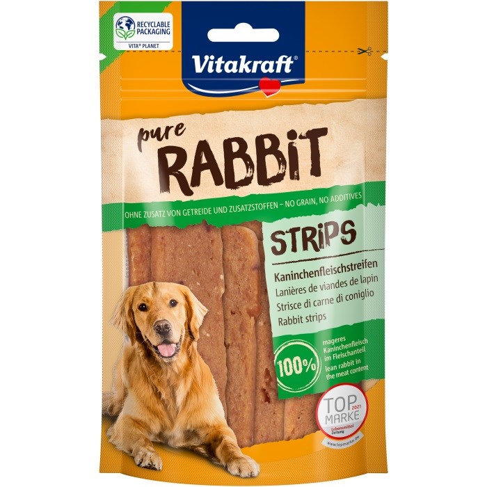 Priboljški za psa Rabbit strips s kuncem 80g Vitakraft