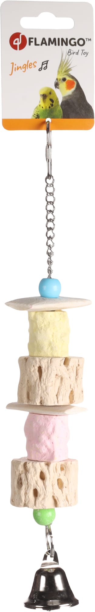 Igrača za ptice viseča Puk 31cm Flamingo