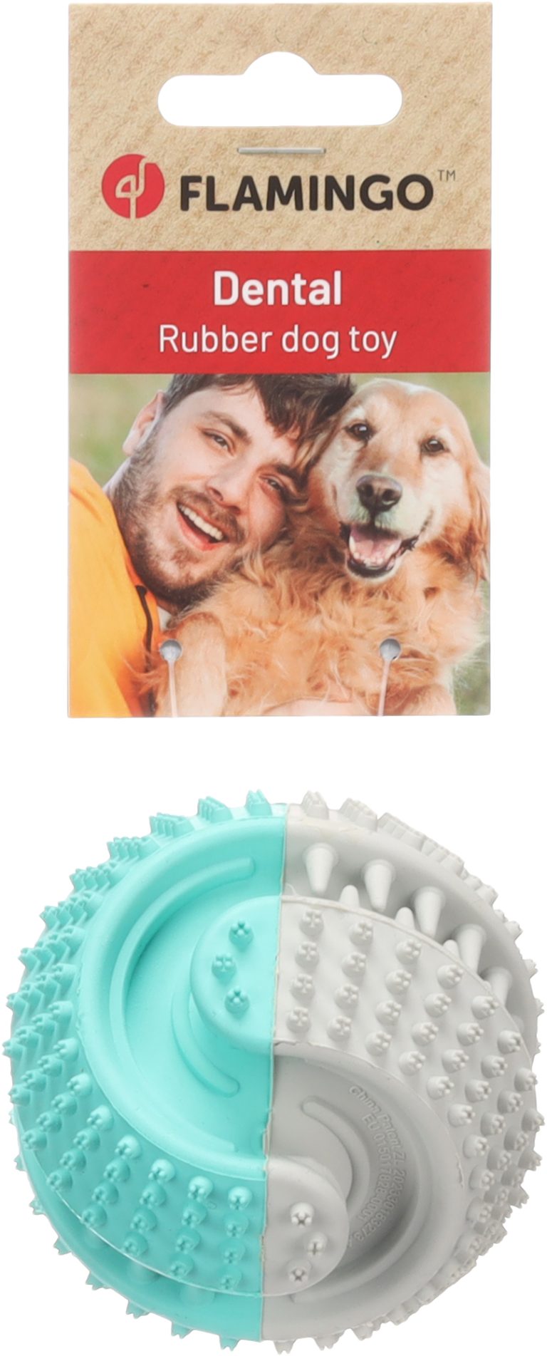 Igrača žoga za psa Growi fi 8 cm Flamingo