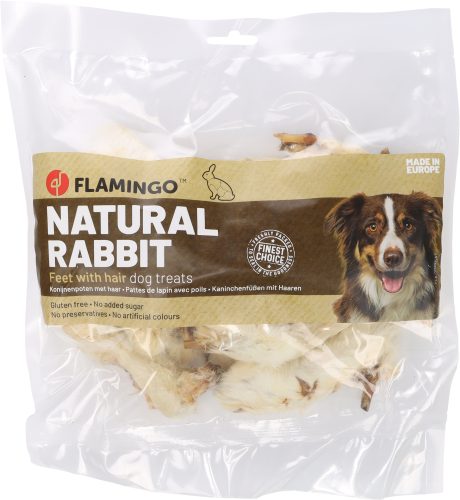 Pribolj&scaron;ki za pse kunčje tace z dlako 200g Flamingo