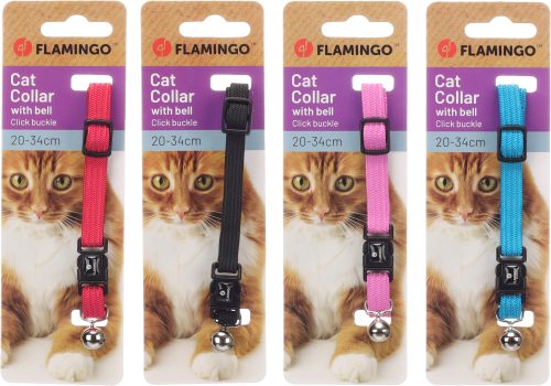 Ovratnica za mačke Libero mix 20-34cm/10mm Flamingo