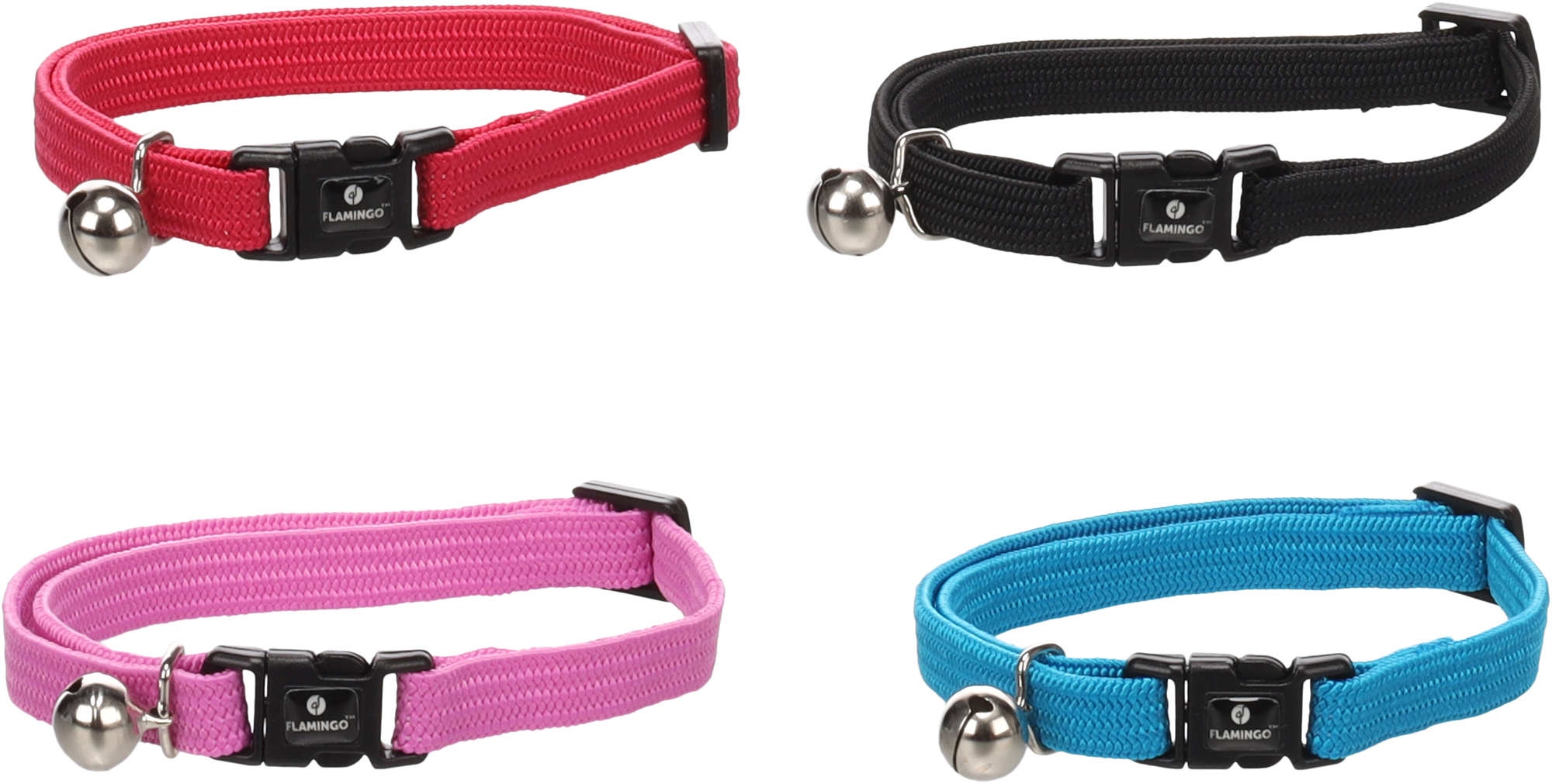 Ovratnica za mačke Libero mix 20-34cm/10mm Flamingo