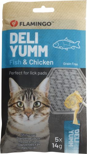 Flamingo pribolj&scaron;ek za mačke pasta Deli Yumm Skin&coat 70g