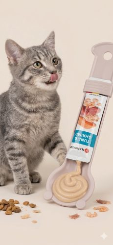 Flamingo žlica za mačje paste Fiora 1kos