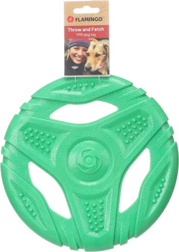 Flamingo frizbi za psa Tegro 24 cm &ndash; TPR zelena igrača