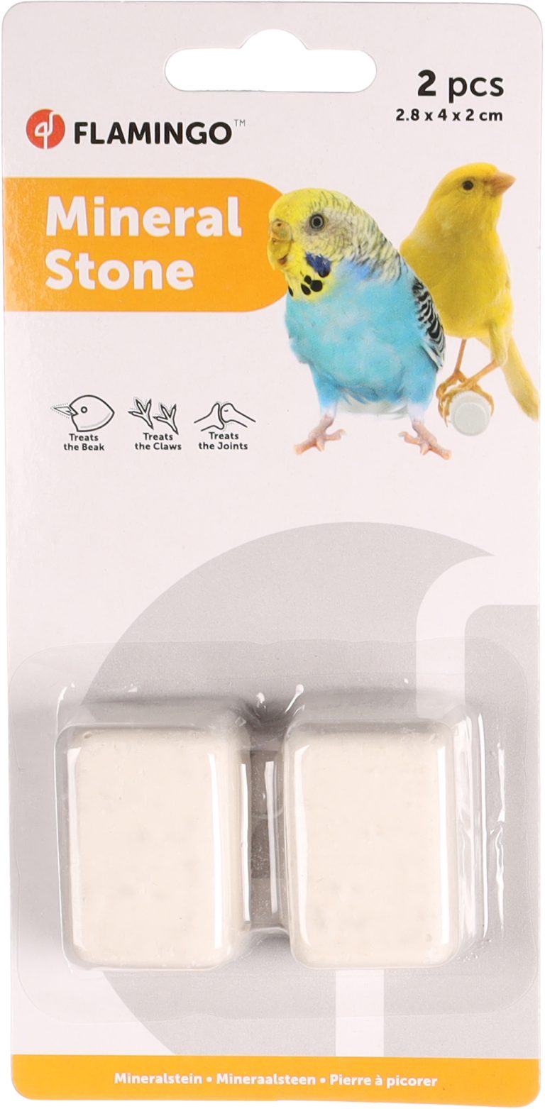 Flamingo mineralni blok za ptice 2 kos &ndash; kalcij za kljun in kosti