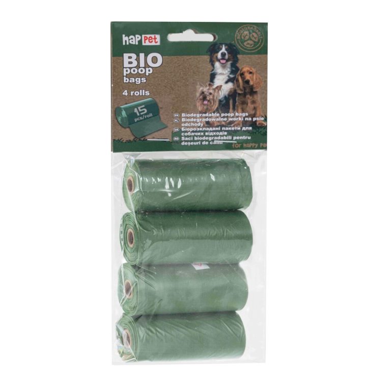 Vrečke za pasje iztrebke BIO 4 role (60 kos) Happet