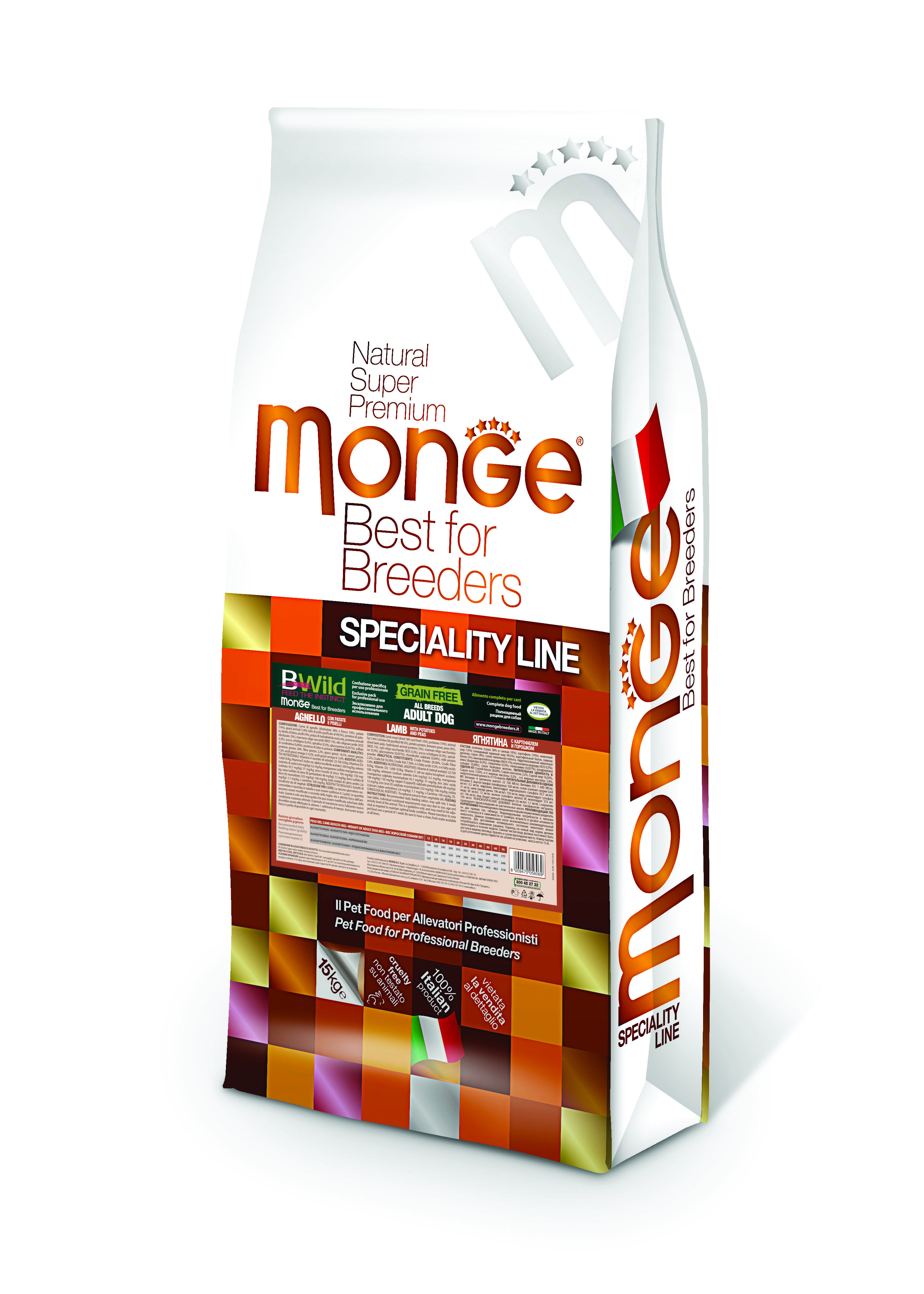 Monge BWild jagnjetina grain free 15kg