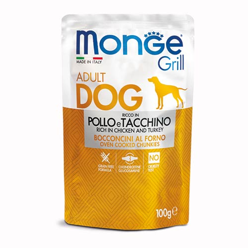 Monge Grill s pi&scaron;čancem in puranom 100 g