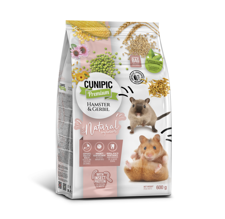 Cunipic Premium hrana za hrčke in mongolske skakače 600g