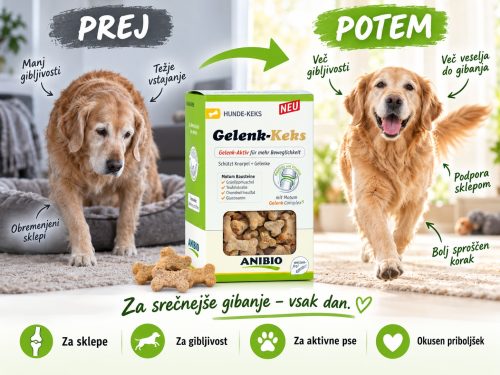 ANIBIO Gelenk-Keks 250 g za sklepe in gibljivost psa