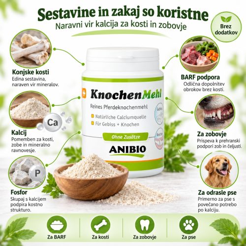 ANIBIO KnochenMehl 150g naravni kalcij za pse