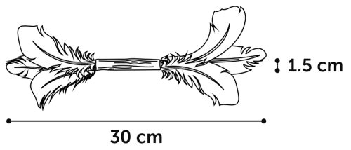 Flamingo Topsy matatabi palčka s perjem za mačke 30 cm